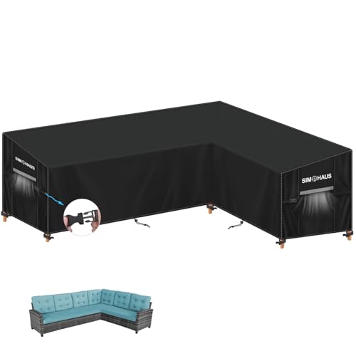 SIMPHAUS Lounge Abdeckung L-Form Gartenmöbel Abdeckung L Form Loungemöbel Schutzhülle Gartenlounge Ecksofa Abdeckplane L Form Abdeckhaube Gartenmöbel Lounge Bezug Outdoor Wasserfest 270x210x87x80/60cm SIMPHAUS Lounge Abdeckung L-Form Gartenmöbel Abdeckung L Form Loungemöbel Schutzhülle Gartenlounge Ecksofa Abdeckplane L Form Abdeckhaube Gartenmöbel Lounge Bezug Outdoor Wasserfest 270x210x87x80/60cm von SIMPHAUS
