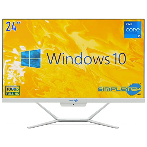 All in One Core i3 Windows 10 Pro 24" FHD | 16GB RAM SSD 2TB | Integrierte Webcam WiFi5 | Fixed Desktop Aio Büro Home Schule | Simpletek von SIMPLETEK