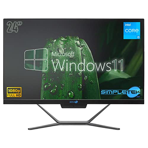 All in One Core i3 Windows 11 Pro 24" FHD | 16GB RAM SSD 960GB | Integrierte Webcam WiFi5 | Fixed Desktop Aio Büro Home Schule - Simpletek von SIMPLETEK