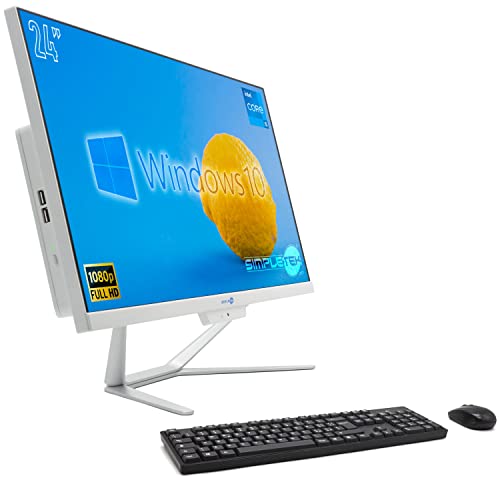 All in One Core i5 Windows 10 Pro 24" FHD | 16GB RAM SSD 2TB | Integrierte Webcam WiFi5 | Fixed Desktop Aio Büro Home Schule | Simpletek von SIMPLETEK