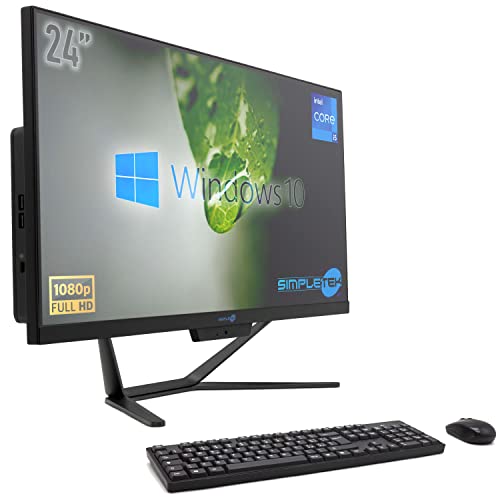 All in One Core i5 Windows 10 Pro 24" FHD | 16GB RAM SSD 2TB | Integrierte Webcam WiFi5 | Fixed Desktop Aio Büro Home Schule - Simpletek von SIMPLETEK