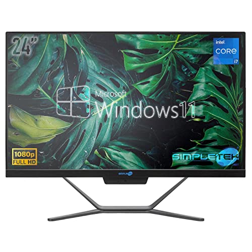 All in One Core i7 Windows 11 Pro 24" FHD | 16GB RAM SSD 240GB | Integrierte Webcam WiFi5 | Fixed Desktop Aio Büro Home Schule - Simpletek von SIMPLETEK