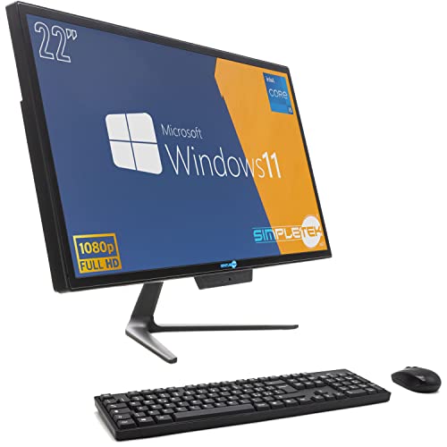 PC All in One Core i5 Bis 3,10 GHz 16 GB SSD 960 GB | 22 Zoll Full HD Windows 11 Pro | Integrierte Webcam VGA HDMI WiFi5 Computer Aio Fixo Home Arbeit | Simpletek von SIMPLETEK