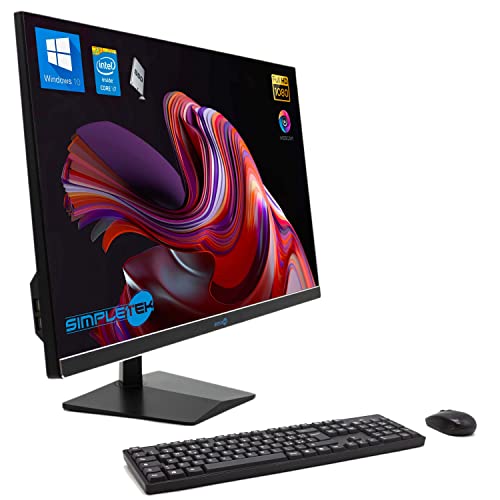 SIMPLETEK All IN One Aio 27” Full HD Core i7 Bis 3.6GHz Windows 10 Pro 8GB RAM 240GB SSD Set Maus Tastatur Webcam Popup Lautsprecher Stereo Eingebauten PC Starr Computer Zuhause Arbeit Gewerbe Büro von SIMPLETEK