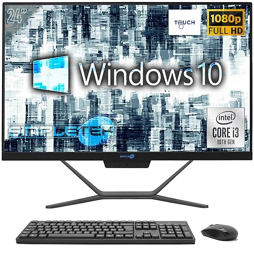 SIMPLETEK - All in One 24" Full HD Touch Core i3 10th GEN | Windows 10 | 16GB RAM - SSD 480GB | Integrierte 2K Webcam WiFi HDMI Serial RS232 SIMPLETEK - All in One 24" Full HD Touch Core i3 10th GEN | Windows 10 | 16GB RAM - SSD 480GB | Integrierte 2K Webcam WiFi HDMI Serial RS232 von SIMPLETEK