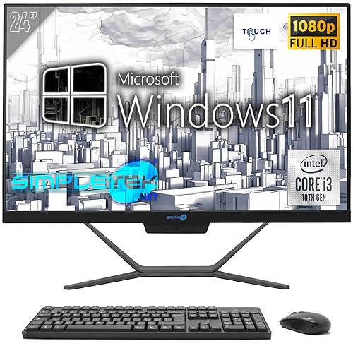 SIMPLETEK - All in One 24" Full HD Touch Core i3 10th GEN | Windows 11 | 4GB RAM - SSD 120GB | Integrierte 2K Webcam WiFi HDMI Serial RS232 SIMPLETEK - All in One 24" Full HD Touch Core i3 10th GEN | Windows 11 | 4GB RAM - SSD 120GB | Integrierte 2K Webcam WiFi HDMI Serial RS232 von SIMPLETEK
