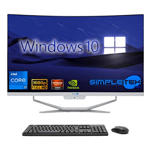 SIMPLETEK - All in One 27" Curved Windows 10 PC | Prozessor Core i7 12° Gen | 8GB RAM DDR4 SSD 120GB von SIMPLETEK