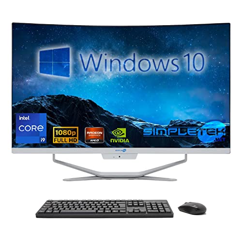 SIMPLETEK - All in One 27" Curved Windows 10 PC | Prozessor Core i9 12° Gen | 8GB RAM DDR4 SSD 240GB von SIMPLETEK