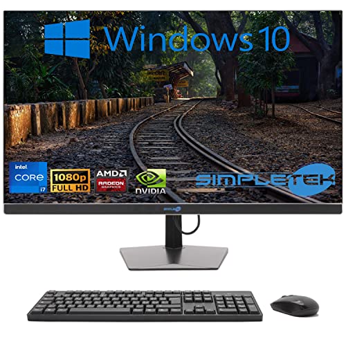 SIMPLETEK - All-in-One 27" Display Curved Windows 10 | Core i7 12°Gen | 8GB DDR4 SSD 240GB | Arbeit, Unterhaltung von SIMPLETEK