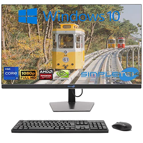 SIMPLETEK - All-in-One 27" Display Curved Windows 10 | Core i9 12°Gen | 8GB DDR4 SSD 240GB | Arbeit, Unterhaltung von SIMPLETEK