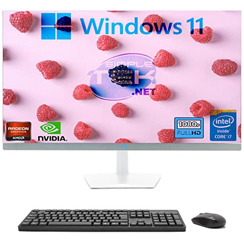 SIMPLETEK - All-in-One 27" FHD Core i7 Windows 11 | 8GB RAM 240GB SSD | Leistungsstark und vielseitig, Arbeit und Unterhaltung von SIMPLETEK