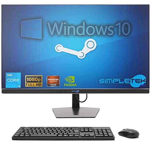 SIMPLETEK All in One 27" i3 10th Gen Windows 10 Pro | 4GB RAM | 120GB SSD | Aio Full HD mit Webcam Pop-Up | Wifi 6 + BT 5.2 von SIMPLETEK
