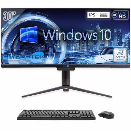 SIMPLETEK All in One 30" 2K UltraWide | i3 8th | Windows 10 Pro | 8GB RAM 120GB SSD | Wifi 6 + Bluetooth 5.2 und Webcam | Mit drehbarer und neigbarer Basis SIMPLETEK All in One 30" 2K UltraWide | i3 8th | Windows 10 Pro | 8GB RAM 120GB SSD | Wifi 6 + Bluetooth 5.2 und Webcam | Mit drehbarer und neigbarer Basis von SIMPLETEK