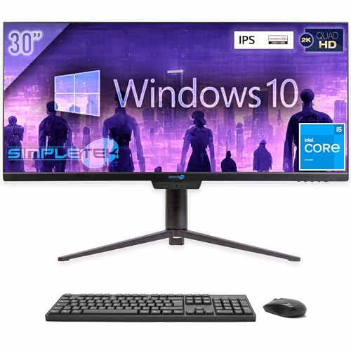 SIMPLETEK All in One 30" 2K UltraWide i5 Windows 10 Pro | 32GB RAM 960GB SSD | Wifi 6 + Bluetooth 5.2 und Webcam | Mit drehbarer und neigbarer Basis SIMPLETEK All in One 30" 2K UltraWide i5 Windows 10 Pro | 32GB RAM 960GB SSD | Wifi 6 + Bluetooth 5.2 und Webcam | Mit drehbarer und neigbarer Basis von SIMPLETEK