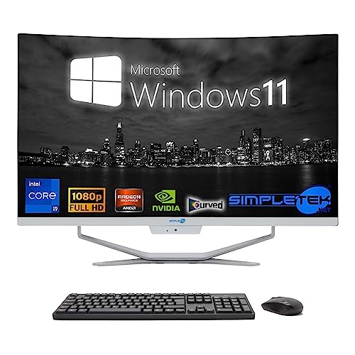 SIMPLETEK All in One Computer 27" Curved | Prozessor Intel i9 11 Gen | Grafikkarte GTX1650 4GB | Windows 11 | 64GB RAM 4TB SSD | Ideal für Grafik, Gaming, Arbeit von SIMPLETEK