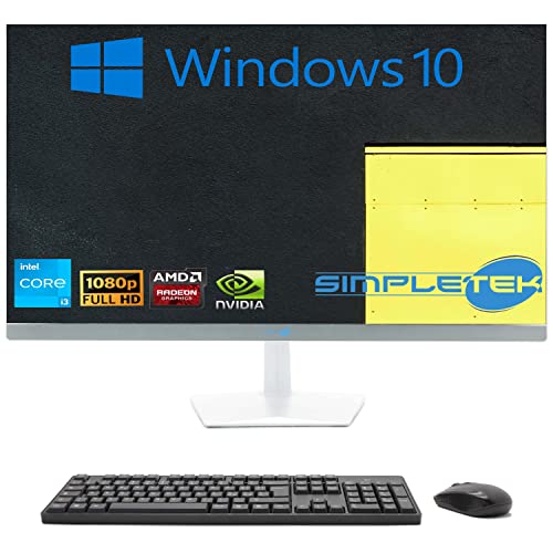 SIMPLETEK - All in One PC 27" Display Curved Windows 10 | Core i3 12° Gen Grafikkarte RX550 4GB | 32GB DDR4 SSD 2TB | Arbeit, Gaming von SIMPLETEK