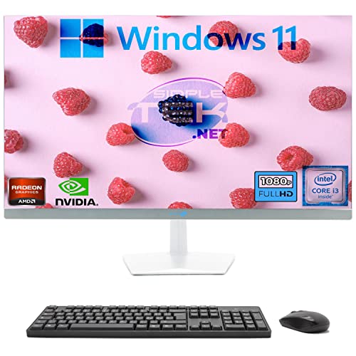 SIMPLETEK - All in One PC 27" FHD Core i3 Windows 11 Radeon RX550 4GB Grafikkarte | 16GB RAM SSD 2TB | Leistungsstark und vielseitig, Arbeit und Unterhaltung von SIMPLETEK