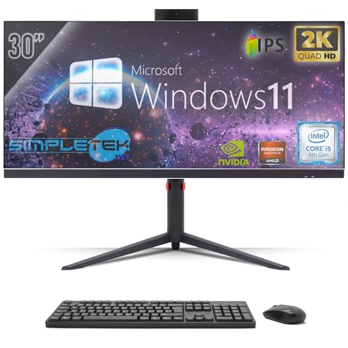 SIMPLETEK - All in One PC 30" IPS 2K Core i5 RTX 4060 8GB | Windows 11 Pro - 16GB DDR4 240GB SSD M2 + 2TB | All-in-One Gaming Desktop-PC WiFi6 HDMI von SIMPLETEK