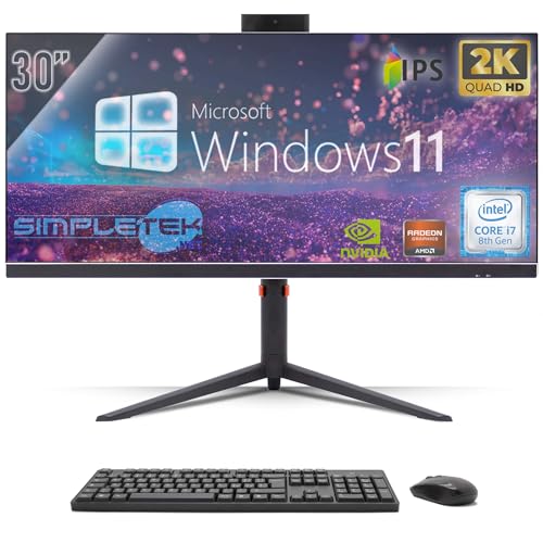 SIMPLETEK - All in One PC 30" IPS 2K Core i7 RTX 4060 8GB | Windows 11 Professional - 64GB DDR4 960GB SSD M2 + 2TB | All-in-One Gaming Desktop-PC WiFi6 HDMI von SIMPLETEK