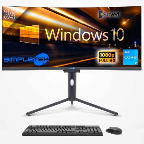 SIMPLETEK - All in One PC 34" Curvo FHD | Core i3 | Windows 10 Pro | 16GB RAM | 240GB SSD | Integrierte Webcam 5MP | WiFi6 und BT 5.2 SIMPLETEK - All in One PC 34" Curvo FHD | Core i3 | Windows 10 Pro | 16GB RAM | 240GB SSD | Integrierte Webcam 5MP | WiFi6 und BT 5.2 von SIMPLETEK