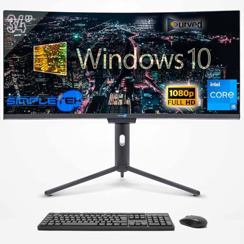 SIMPLETEK - All in One PC 34" Curvo FHD | Core i5 | Windows 10 Pro | 4GB RAM | 240GB SSD | Integrierte Webcam 5MP | WiFi6 und BT 5.2 SIMPLETEK - All in One PC 34" Curvo FHD | Core i5 | Windows 10 Pro | 4GB RAM | 240GB SSD | Integrierte Webcam 5MP | WiFi6 und BT 5.2 von SIMPLETEK