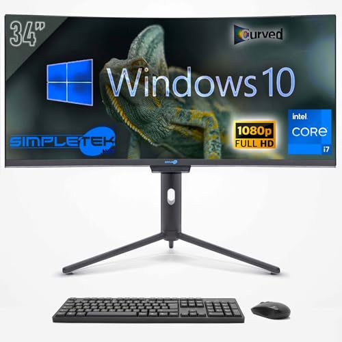 SIMPLETEK - All in One PC 34" Curvo FHD | Core i7 | Windows 10 Pro | 16GB RAM | 240GB SSD | Integrierte Webcam 5MP | WiFi6 und BT 5.2 SIMPLETEK - All in One PC 34" Curvo FHD | Core i7 | Windows 10 Pro | 16GB RAM | 240GB SSD | Integrierte Webcam 5MP | WiFi6 und BT 5.2 von SIMPLETEK