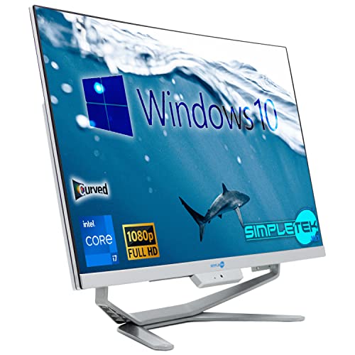 SIMPLETEK - All-in-One-PC mit 24" FHD Core i7 Bis 3.60 GHz Windows 10 Pro integrierte Webcam mit Maus und Wireless Tastatur | 8GB RAM SSD 120GB von SIMPLETEK
