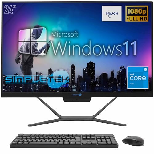 SIMPLETEK - All in One Touch PC | Intel Core i5 6th Generation | Windows 11 Pro | 4GB RAM SSD 120GB | Integrierte 2K Webcam | Touchscreen Bildschirm | BT 5.2 von SIMPLETEK