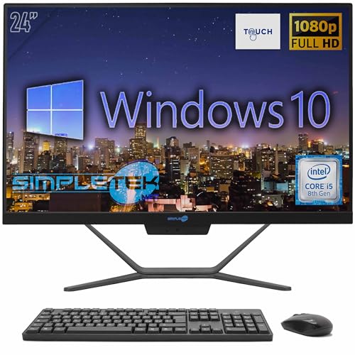 SIMPLETEK - All in One Touch PC | Intel Core i5 8. Generation | Windows 10 Pro | 32GB RAM SSD 2TB | Integrierte 2K Webcam | Touchscreen Bildschirm | BT 5.2 von SIMPLETEK