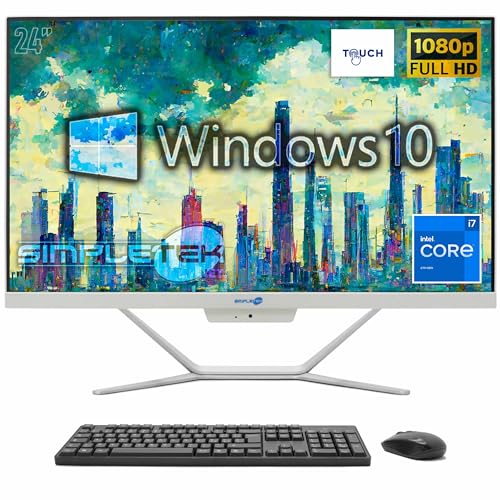 SIMPLETEK - All in One Touch PC | Intel Core i7 6. Generation | Windows 10 Pro | 64GB RAM SSD 4TB | Integrierte 2K Webcam | Touchscreen Bildschirm | BT 5.2 von SIMPLETEK