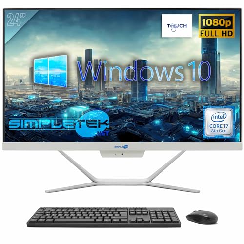 SIMPLETEK - All in One Touch PC | Intel Core i7 8. Generation | Windows 10 Pro | 64GB RAM SSD 4TB | Integrierte 2K Webcam | Touchscreen Bildschirm | BT 5.2 von SIMPLETEK