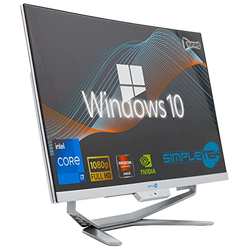 SIMPLETEK - All in One i7 10° Gen AiO 24" Windows 10 Pro 64GB SSD 4TB mit GPU GTX1660 6GB WiFi6 + BT 5.2 + Webcam | Ideal zum Bearbeiten / Gaming von SIMPLETEK