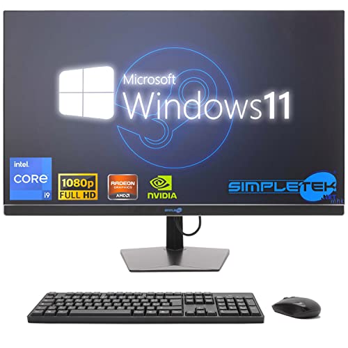 SIMPLETEK - All in One i9 10. Generation AiO 27" Windows 11 Pro 64GB RAM SSD 4TB mit GPU GTX1660 6GB WiFi6 + BT 5.2 + Webcam | ideal für Editing/Gaming von SIMPLETEK