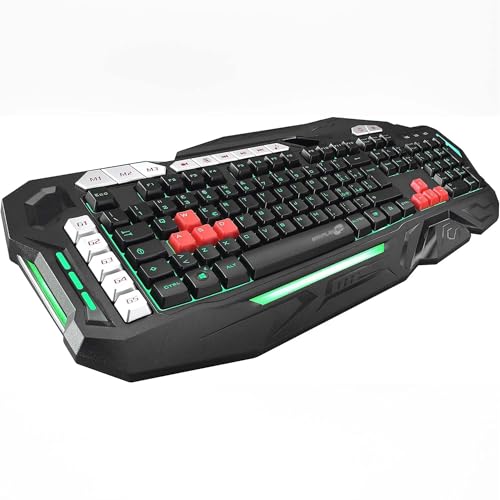 SIMPLETEK - Gaming-Tastatur RGB bunt Multimedia mit Membran USB-Spiel verkabelt PC mit orangefarbenem Switch 7 Farben SIMPLETEK - Gaming-Tastatur RGB bunt Multimedia mit Membran USB-Spiel verkabelt PC mit orangefarbenem Switch 7 Farben von SIMPLETEK