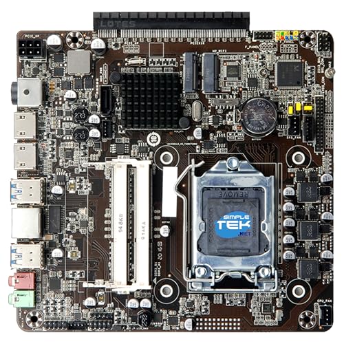 SIMPLETEK - ITX H81 Mainboard, 2x DDR3-Slot, 6-poliger GPU-Steckplatz, CPU LGA1150 4th Gen | H81 D3 PRO ZRH81F05 All-in-One von SIMPLETEK