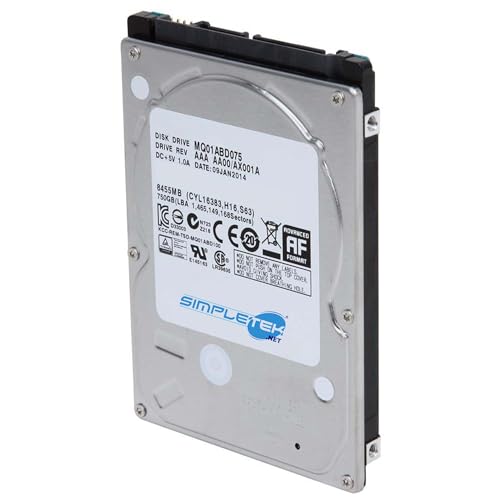 SIMPLETEK - 750GB 2.5" SATA Festplatte für Notebook und Laptop | Interne Festplatte MQ01ABD075 (Generalüberholt) von SIMPLETEK