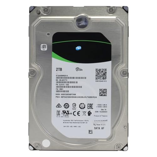 SIMPLETEK - Interne Festplatte 7E8 2TB HDD | 3.5" SATA III 6Gbps, 7200RPM, 64MB Cache | Enterprise-Class ST2000NM000A (Generalüberholt) von SIMPLETEK