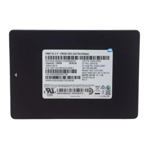 SIMPLETEK - Interne SSD PM871b 2,5" SATA III mit 128 GB | TLC NAND Flash Memory Solid State Drive (MZ-7LN128C) (generalüberholt) von SIMPLETEK