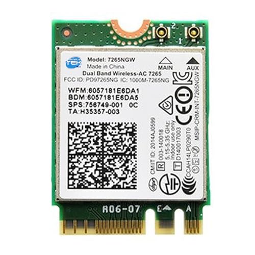 SIMPLETEK - M.2 WiFi Bluetooth Wireless Modul 7265NGW 0K57GX für PC Notebook AiO (Generalüberholt) von SIMPLETEK