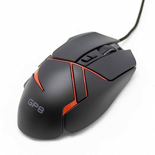 SIMPLETEK - Maus RGB Von Gaming USB Mit DPI Einstellbar 8 Buttons Programmierbare Design Ergonomische, Kabel aus Nylon von SIMPLETEK