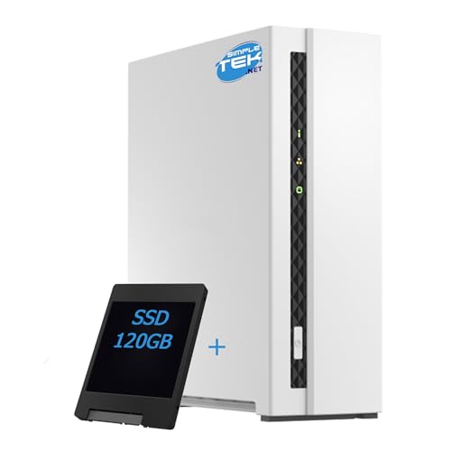 SIMPLETEK - NAS Heimnetzwerkspeicher mit 2 GB RAM, 1-Bay mit 120 GB SSD vorinstalliert, USB, Gigabit-LAN SIMPLETEK - NAS Heimnetzwerkspeicher mit 2 GB RAM, 1-Bay mit 120 GB SSD vorinstalliert, USB, Gigabit-LAN von SIMPLETEK