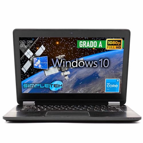SIMPLETEK - Notebook 12.5 Zoll Core i5-6300U 2.30GHz 4GB RAM 480GB SSD WebCam HDMI WiFi BT Windows 10 Professional Laptop PC (Generalüberholt) von SIMPLETEK