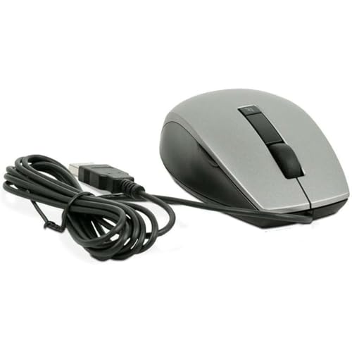 SIMPLETEK - Optische USB 2.0 Maus mit Kabel | Verkabelt, 1000 DPI, 3 Tasten | Plug and Play | Grau und Schwarz (Generalüberholt) von SIMPLETEK