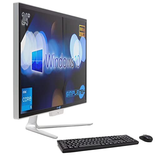 SIMPLETEK PC All in One Core i5 bis 3,10 GHz 8 GB RAM SSD 240 GB Windows 10 Pro | Display 24 Zoll FHD Integrierte Webcam WiFi BT LAN HDMI | Festcomputer Computer zu Hause Büro Schule Arbeit SIMPLETEK PC All in One Core i5 bis 3,10 GHz 8 GB RAM SSD 240 GB Windows 10 Pro | Display 24 Zoll FHD Integrierte Webcam WiFi BT LAN HDMI | Festcomputer Computer zu Hause Büro Schule Arbeit von SIMPLETEK