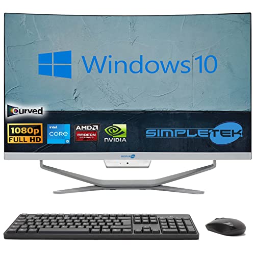 SIMPLETEK - PC All in One Display Curved 24" Core i5 Videokarte GTX1660 6GB Windows 10 | 64GB RAM SSD 4TB | Arbeit, Gaming von SIMPLETEK