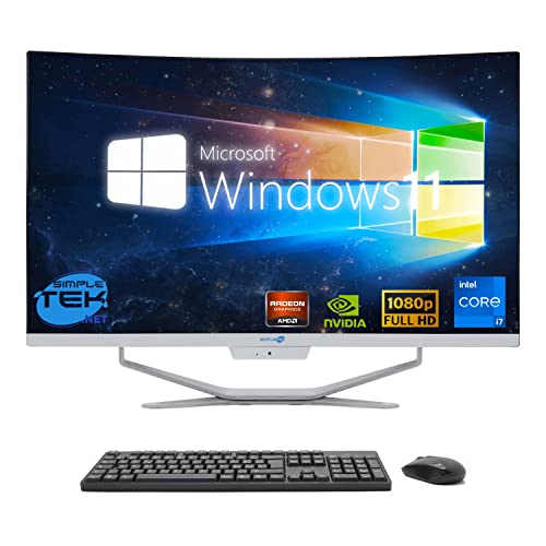SIMPLETEK - PC All in One Display Curved 27" Core i7 Videokarte GTX1660 6GB Windows 11 | 64GB RAM SSD 4TB | Arbeit, Gaming von SIMPLETEK
