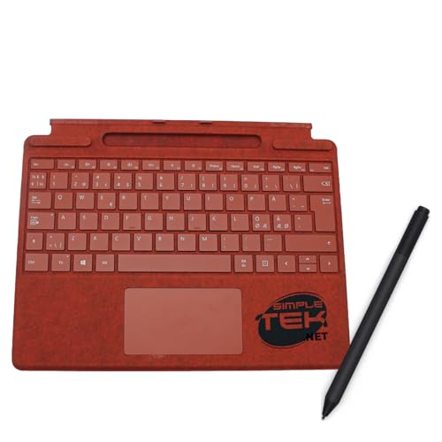 SIMPLETEK - Signature Type Cover X (für Surface Pro 8 und 9) mit Surface Pen, QWERTY-Layout Nordic (NO/DK/SWE), Modell 1864 von SIMPLETEK