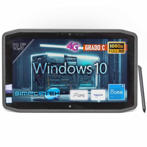 SIMPLETEK - Rugged Tablet 12" i5 6. Generation Windows 10 Pro 8GB 480GB Touchscreen mit LTE 4G Touchscreen Notebook (Generalüberholt) von SIMPLETEK