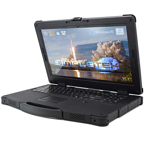 SIMPLETEK RuggedBook 15,6 Zoll i5 8250U IP65 8 GB RAM SSD 240 GB Windows 10 Pro | Wifi 6 + BT 4.2 | Serial RS232 HDMI Player | Rugged stoßfest von SIMPLETEK