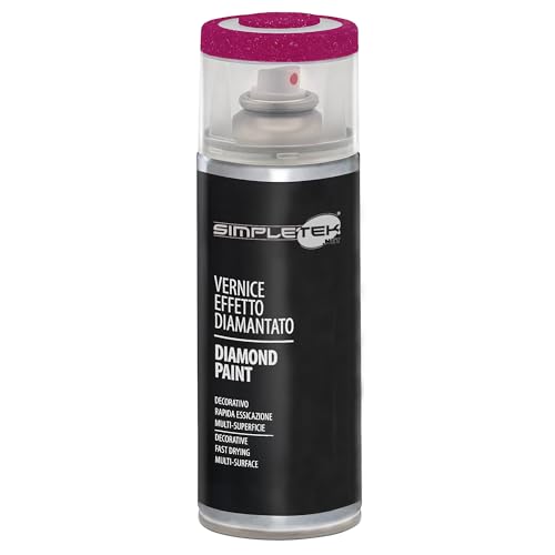 SIMPLETEK - Spraydose V400DIAM.6 Rot Diamant-Effekt Lack 400 ml Speziallack Glitter Perlglanz (1 Stück) von SIMPLETEK